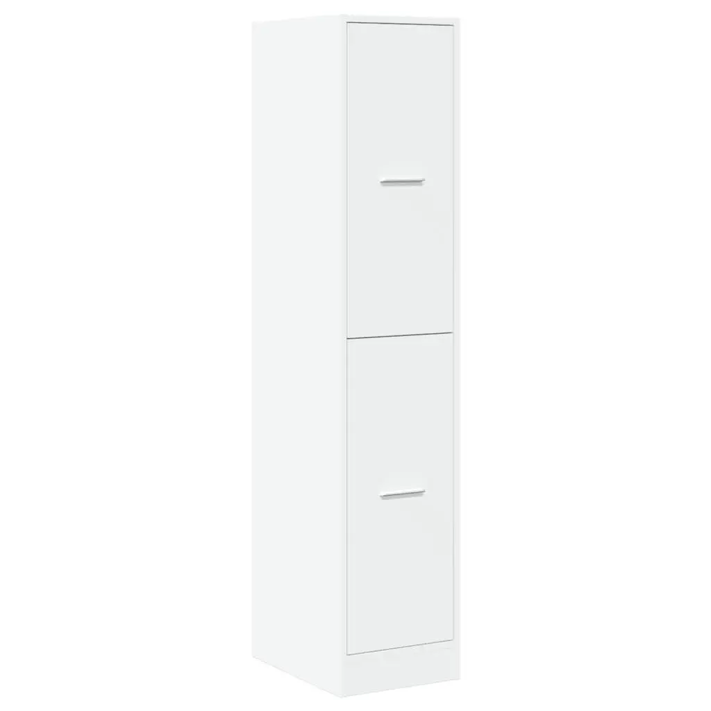 Apothecary Cabinet Engineered Wood Storage Chest 30x41x144.5 cm White Furniture
