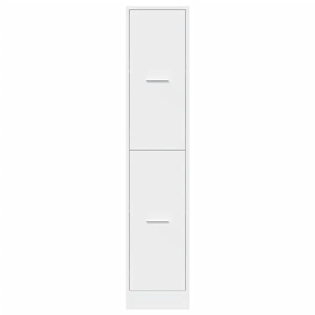 Apothecary Cabinet Engineered Wood Storage Chest 30x41x144.5 cm White Furniture