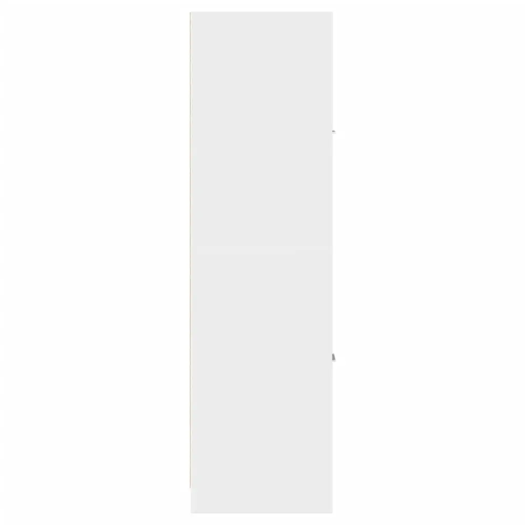 Apothecary Cabinet Engineered Wood Storage Chest 30x41x144.5 cm White Furniture