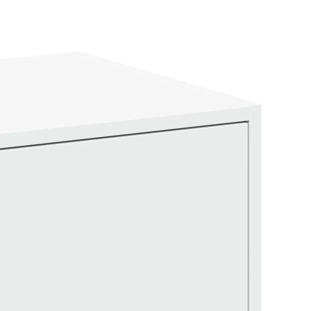 Apothecary Cabinet Engineered Wood Storage Chest 30x41x144.5 cm White Furniture