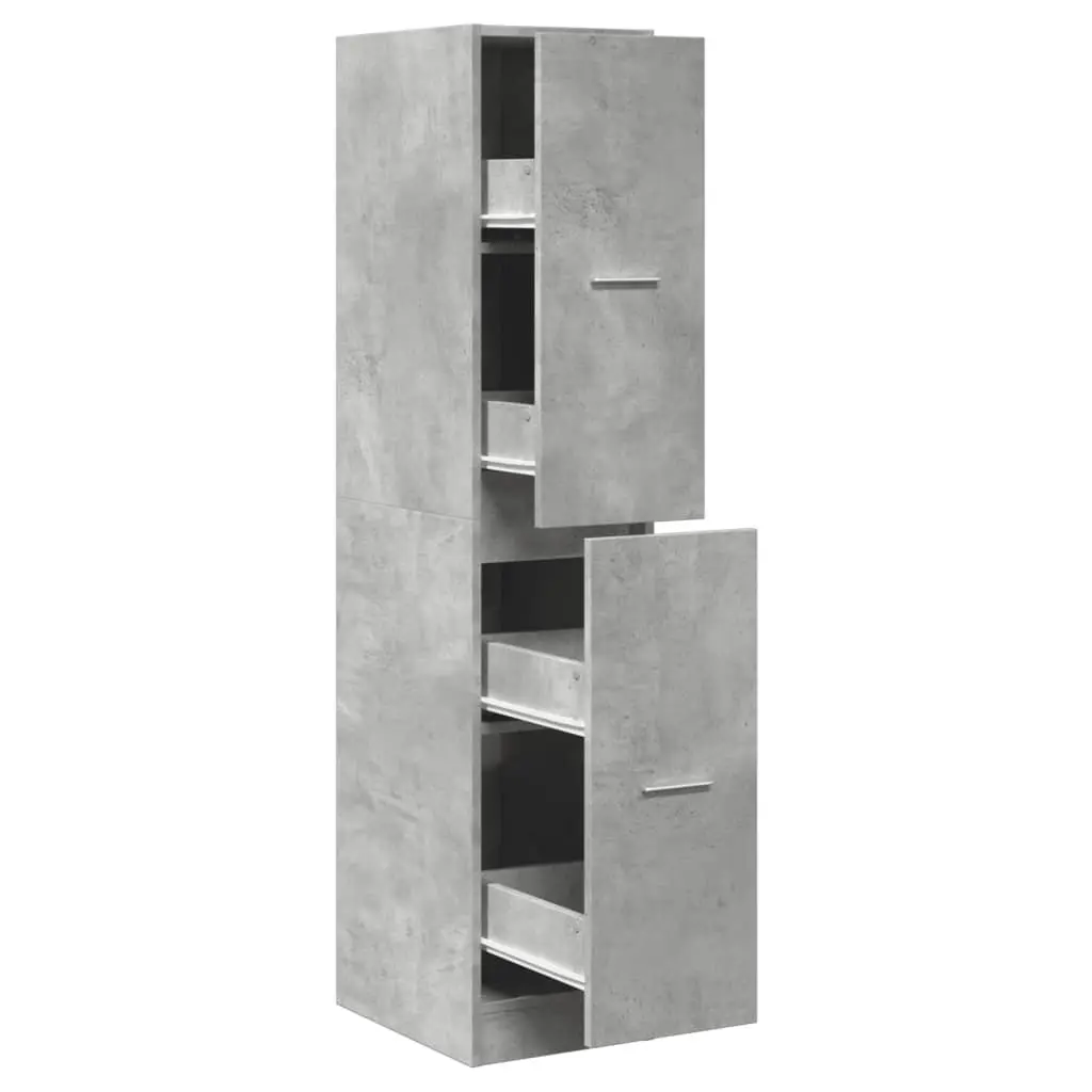 Apothecary Storage Cabinet Engineered Wood 30 x 41 x 144.5 cm Grey