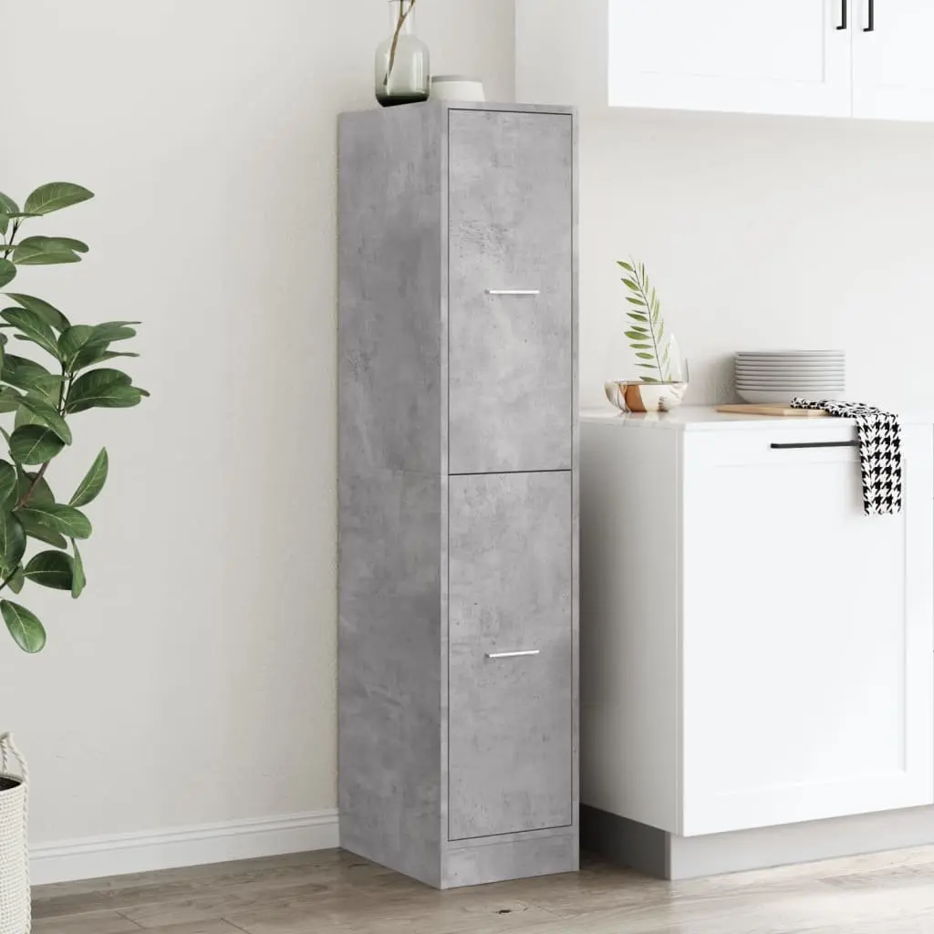 Apothecary Storage Cabinet Engineered Wood 30 x 41 x 144.5 cm Grey