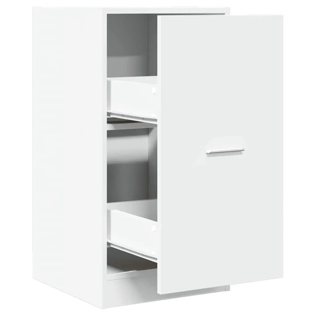Apothecary Storage Chest Engineered Wood White Cabinet Bedroom Decorative 40x41x775cm