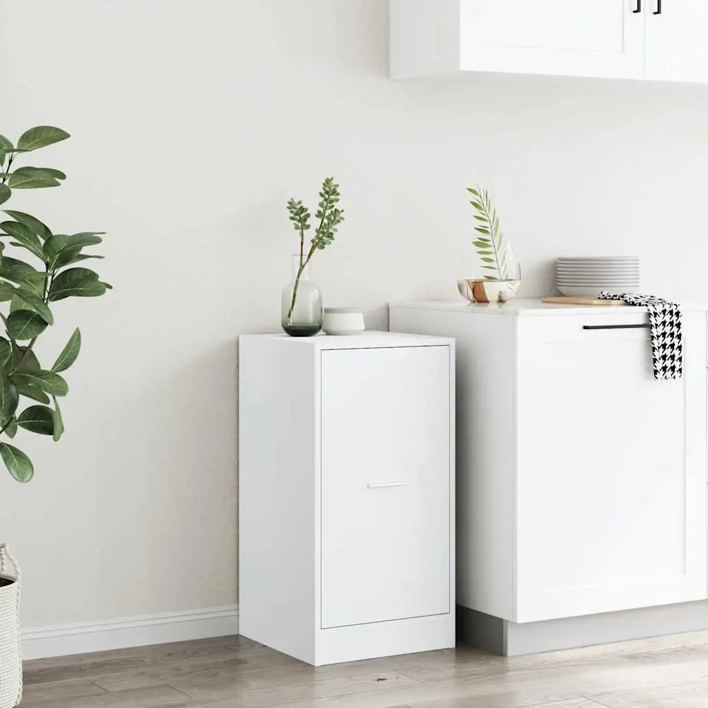 Apothecary Storage Chest Engineered Wood White Cabinet Bedroom Decorative 40x41x775cm