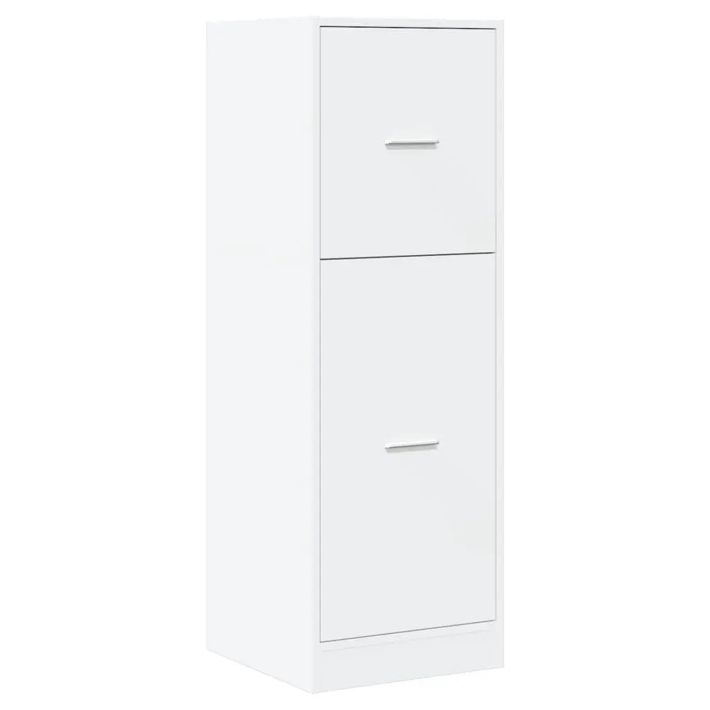 Apothecary Storage Cabinet White 40x41x118cm Engineered Wood Organiser Drawers