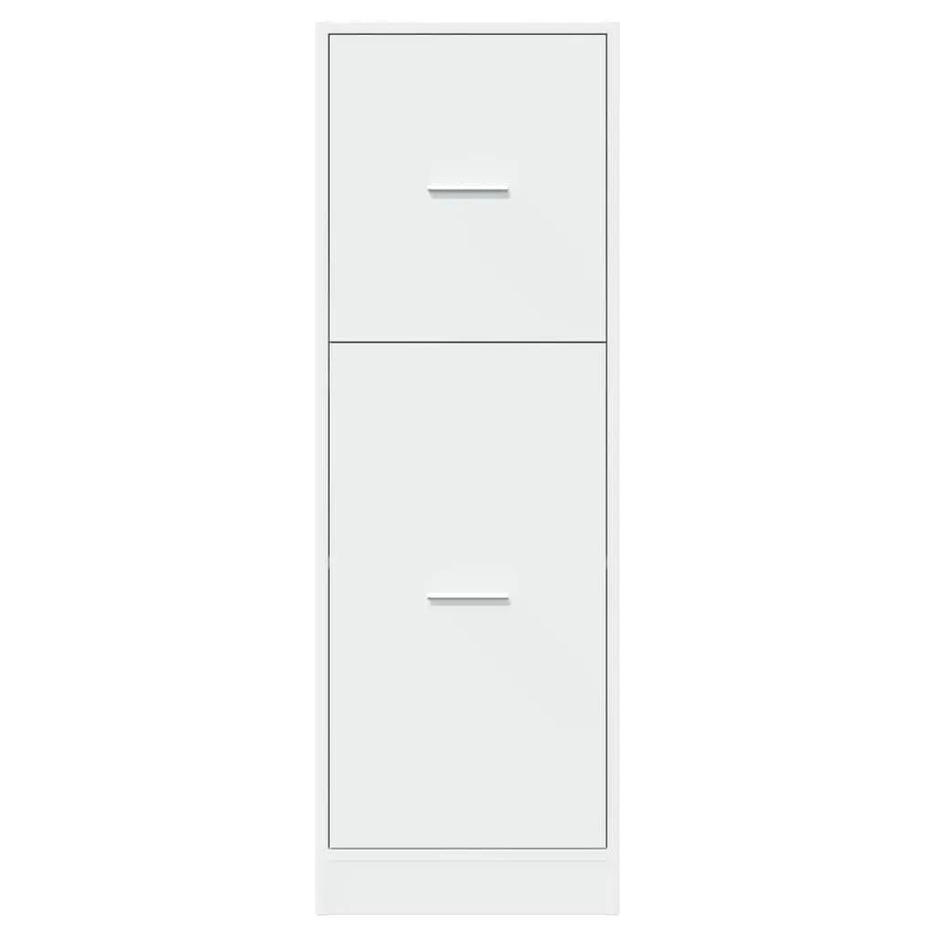 Apothecary Storage Cabinet White 40x41x118cm Engineered Wood Organiser Drawers