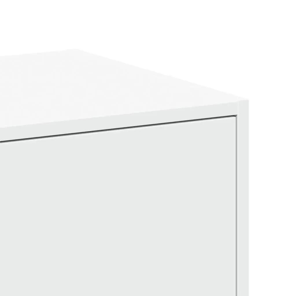 Apothecary Storage Cabinet White 40x41x118cm Engineered Wood Organiser Drawers