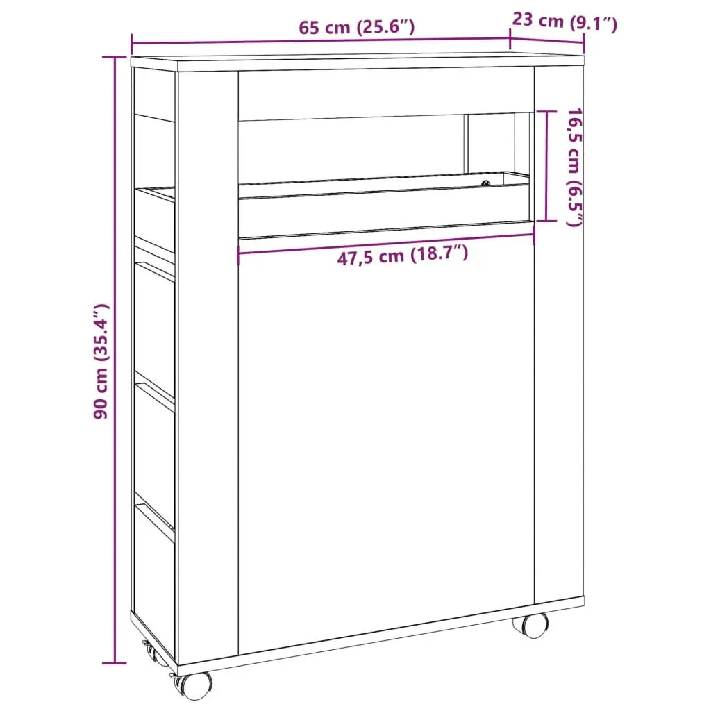 Narrow Cabinet for Bathroom and Home Use