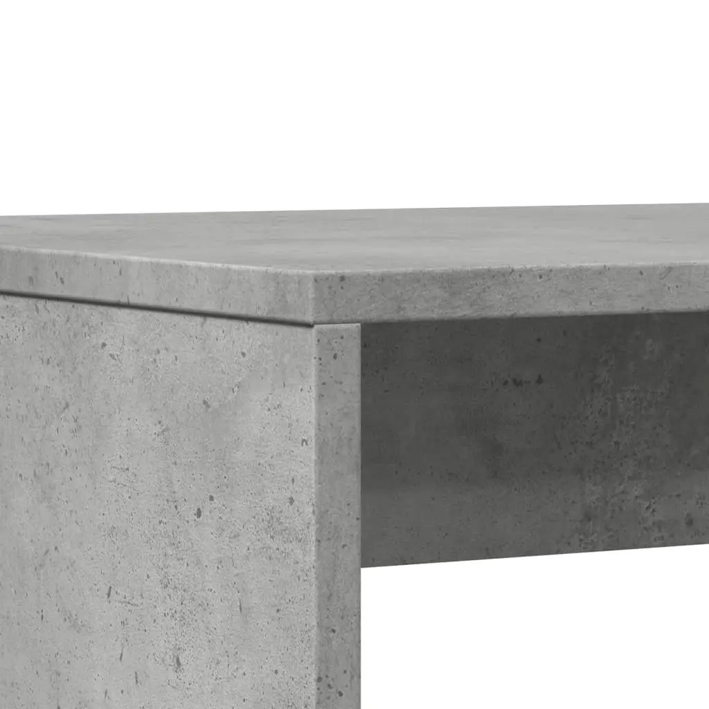 Grey Engineered Wood Dining Bench and Table Set 3 Piece for Kitchen Use