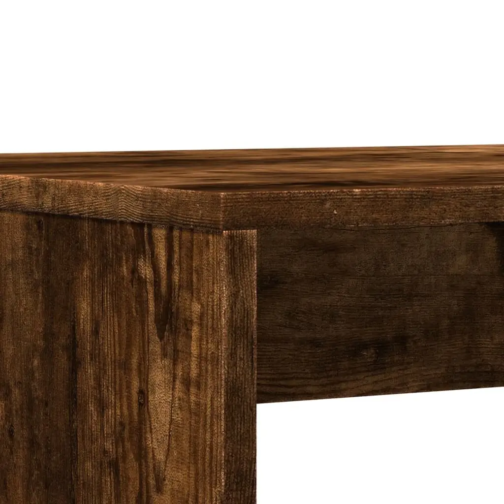 3 Piece Dining Set Engineered Wood Brown Table and Benches for Kitchen