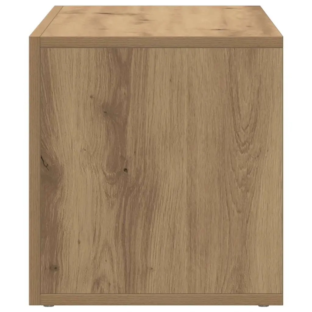 Storage Box for Vinyl Records Engineered Wood Brown 69.5x34x36cm Sturdy Cabinet and Organiser for Household Essentials