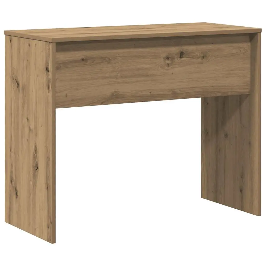 Artisan Oak Engineered Wood Desk 90x40x72cm Office Workstation Brown
