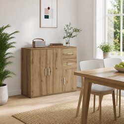Versatile Brown Sideboard for Dining Essentials Storage