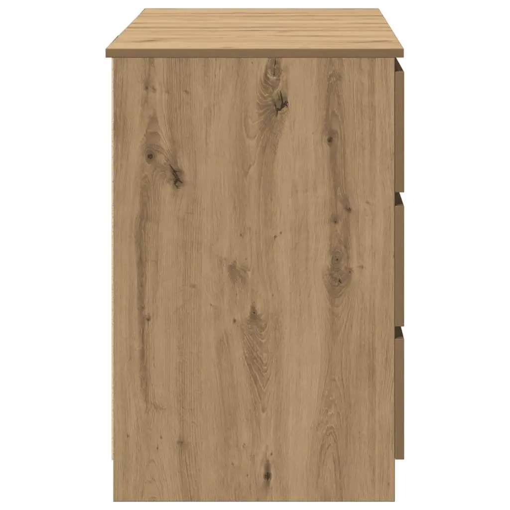 Writing Desk with 6 Drawers Home Office Study Table Brown Engineered Wood