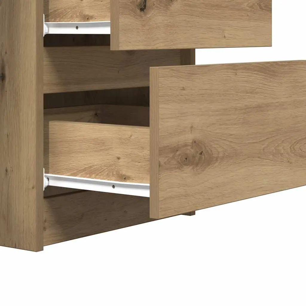 Writing Desk with 6 Drawers Home Office Study Table Brown Engineered Wood