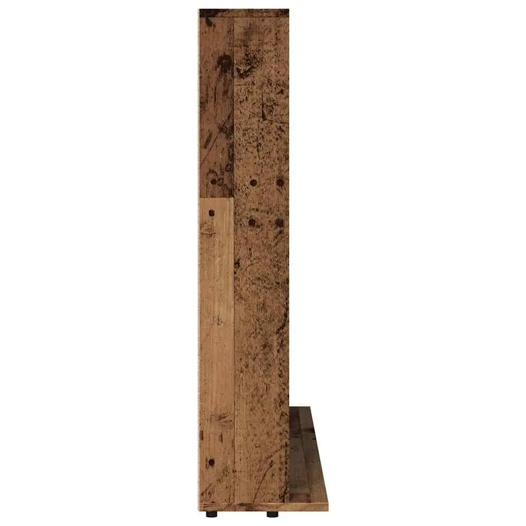 CD Cabinet Old Wood Design Media Storage Rack DVD Shelf Cabinet 100x23x89.5cm