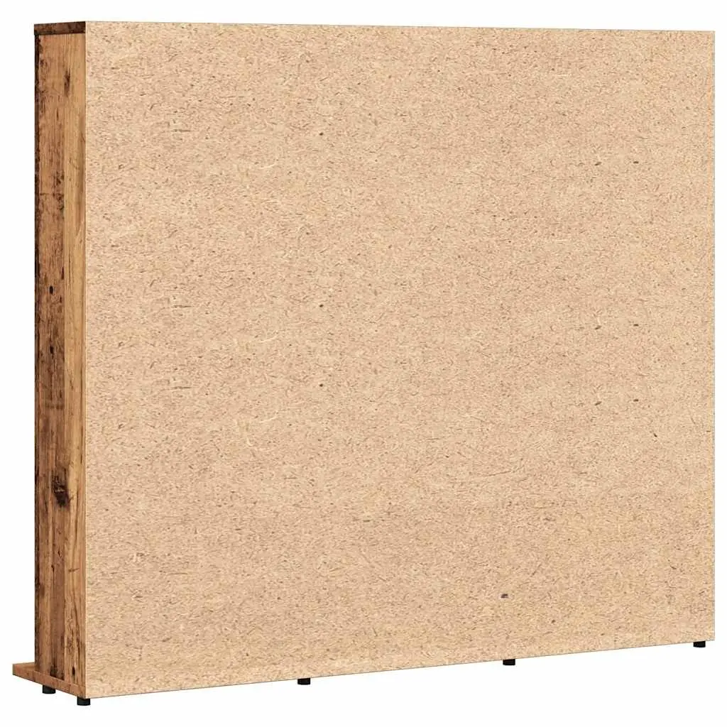 CD Cabinet Old Wood Design Media Storage Rack DVD Shelf Cabinet 100x23x89.5cm