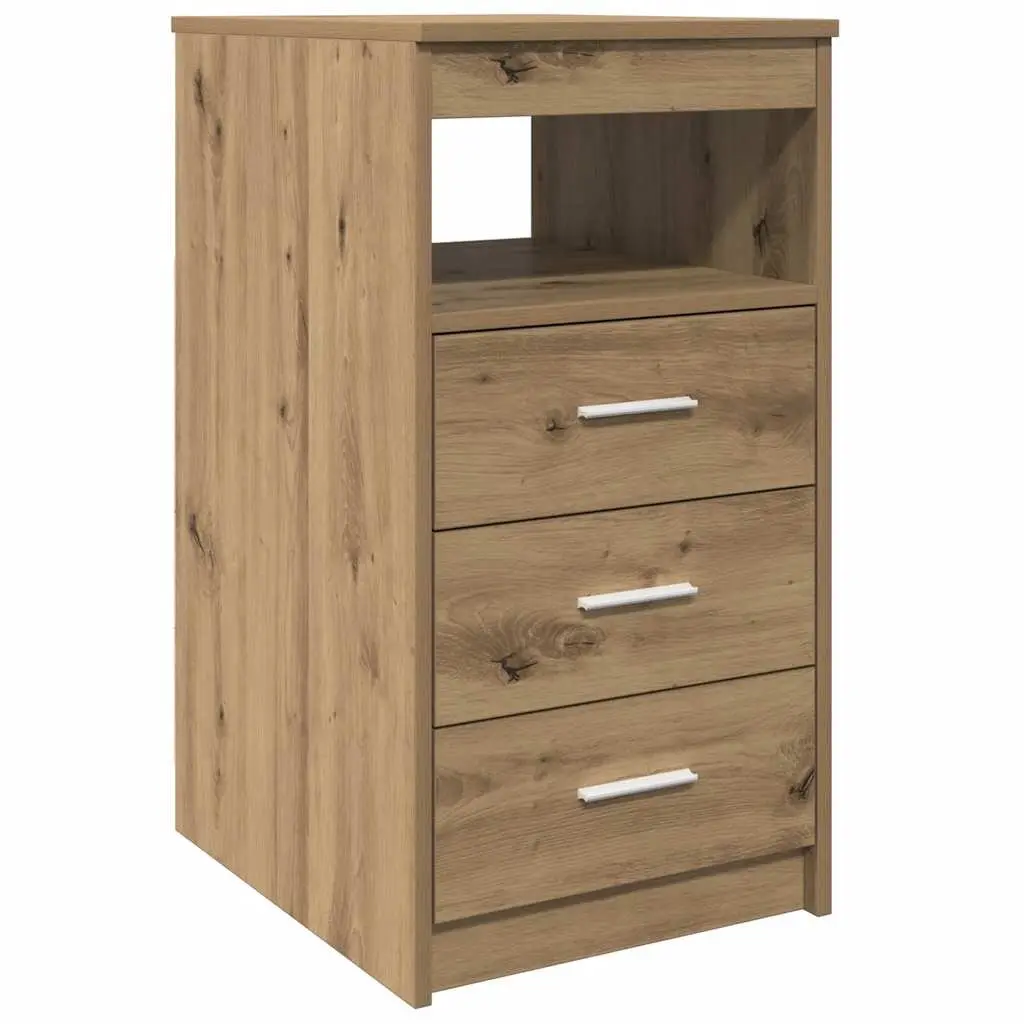Brown Storage Cabinet Engineered Wood 40cm x 50cm x 76cm Drawer Organiser for Home