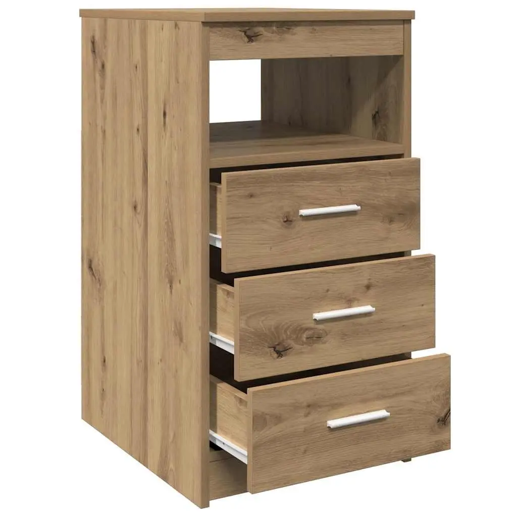 Brown Storage Cabinet Engineered Wood 40cm x 50cm x 76cm Drawer Organiser for Home