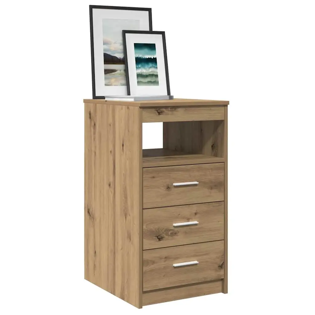 Brown Storage Cabinet Engineered Wood 40cm x 50cm x 76cm Drawer Organiser for Home