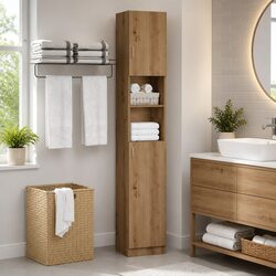 Versatile Brown Bathroom Cabinet for Everyday Use