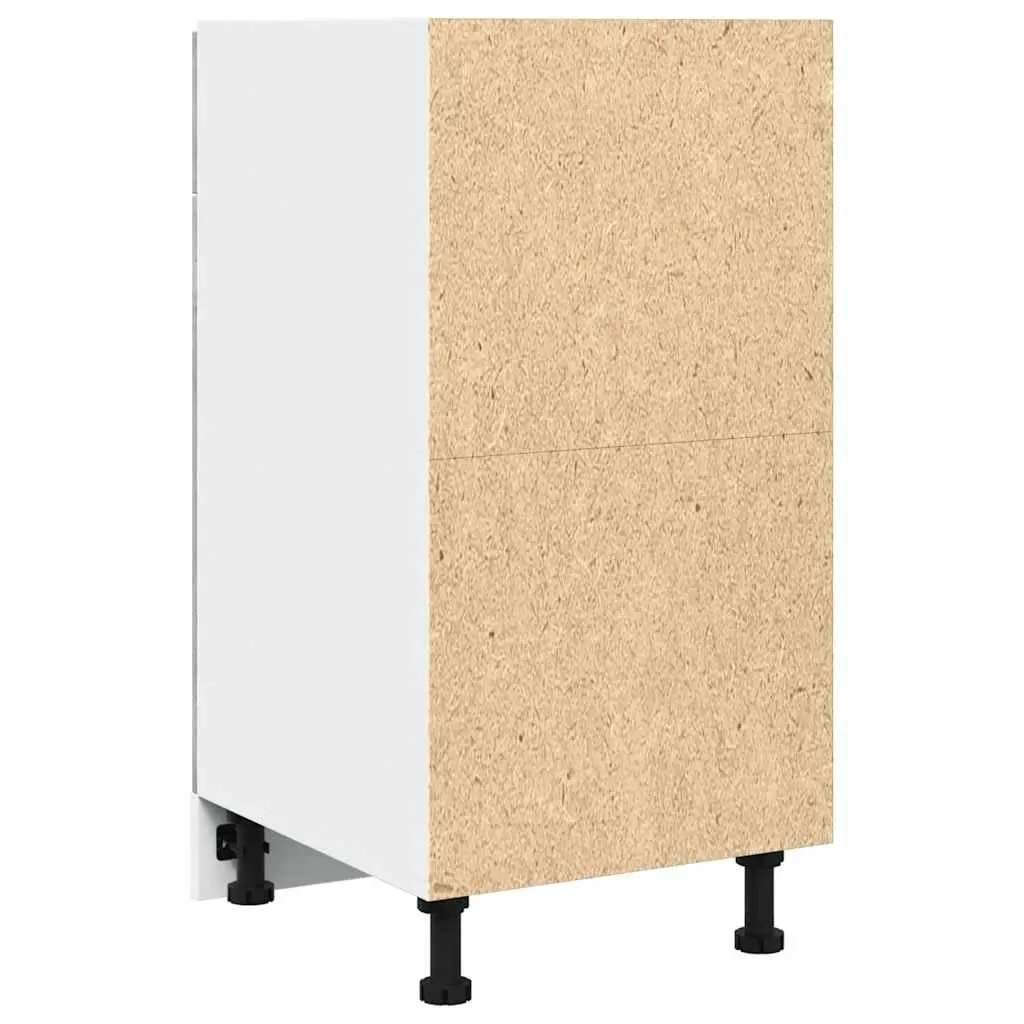 Kitchen Cabinet Storage Unit Grey Engineered Wood 1 Drawer 2 Compartments 40x46x81.5cm