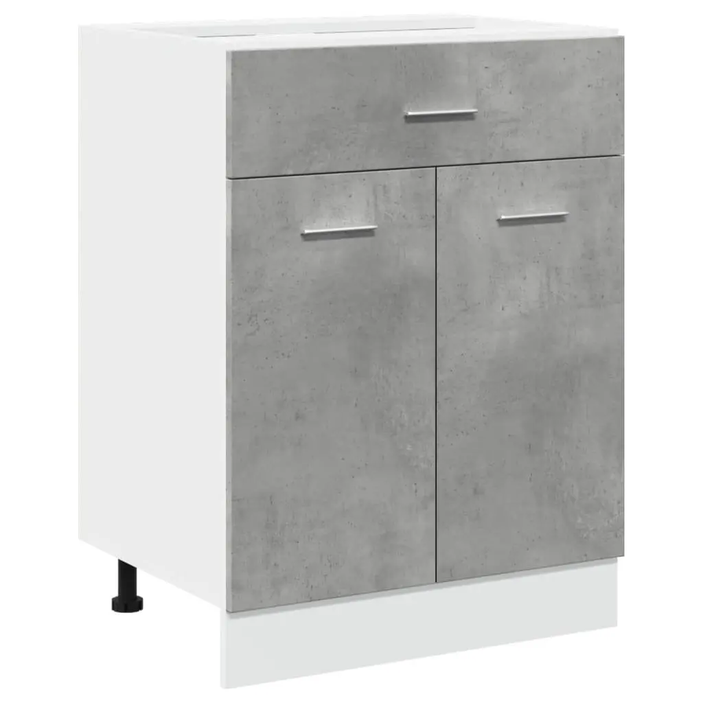 Drawer Bottom Cabinet Engineered Wood 60x46x81.5cm Concrete Grey