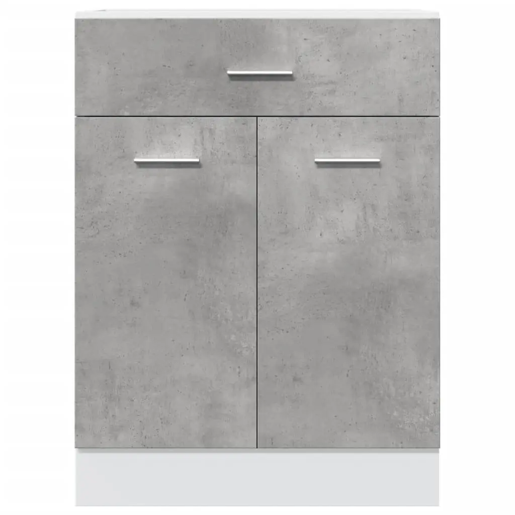 Drawer Bottom Cabinet Engineered Wood 60x46x81.5cm Concrete Grey