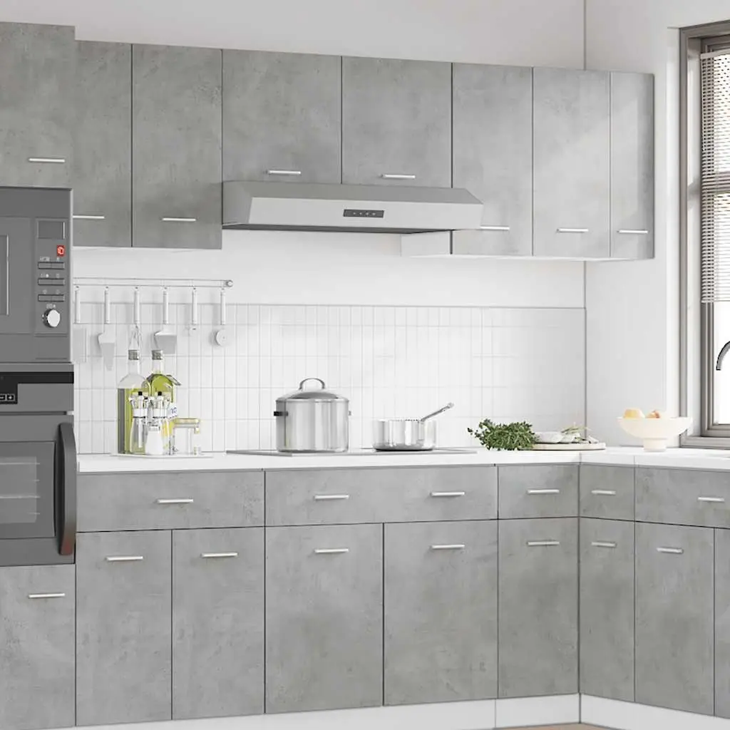 Wall-Mounted Cabinet Grey Engineered Wood 30x31x60cm Kitchen Storage
