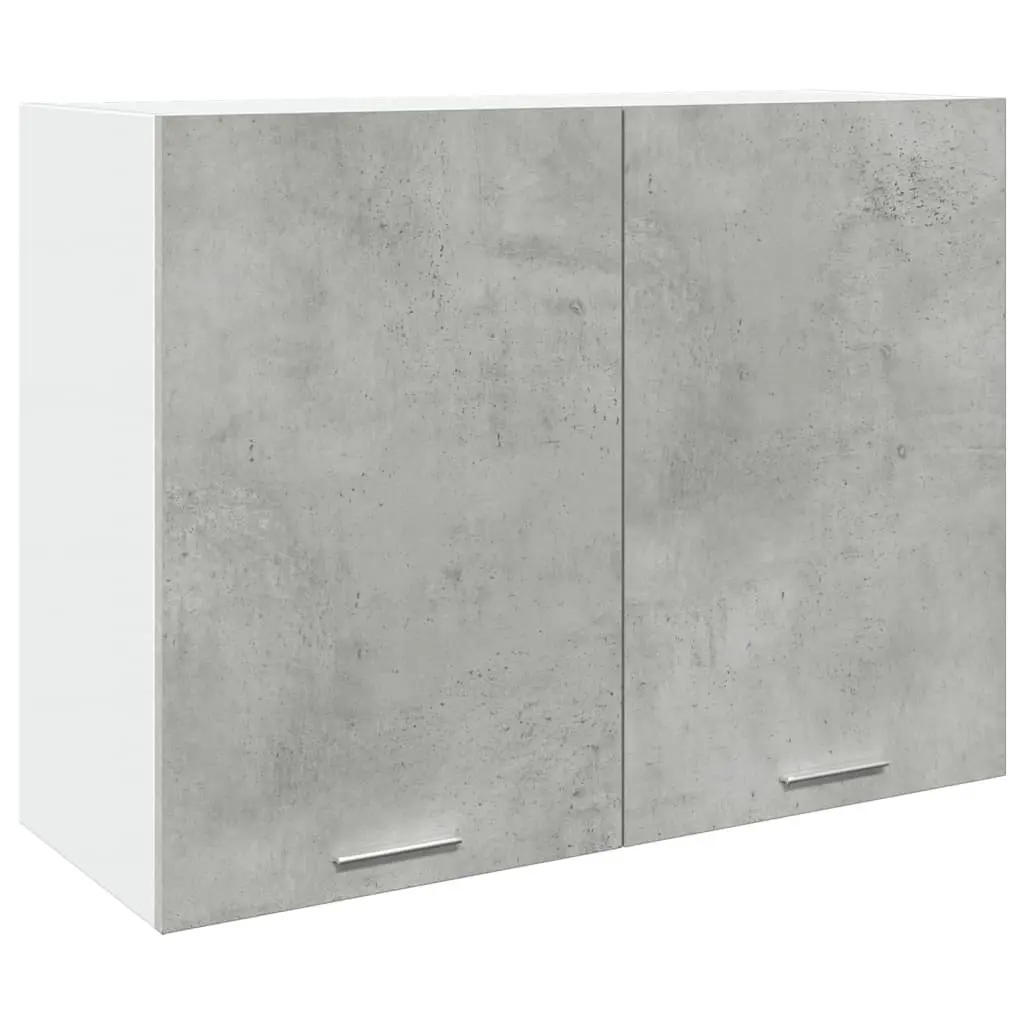 Hanging Kitchen Cabinet Wall-Mounted Storage Grey Engineered Wood 80x31x60cm