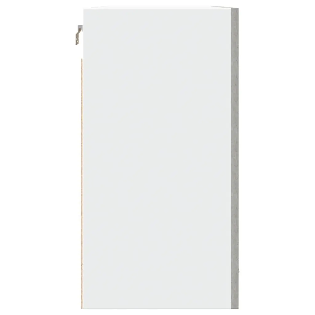 Hanging Kitchen Cabinet Wall-Mounted Storage Grey Engineered Wood 80x31x60cm