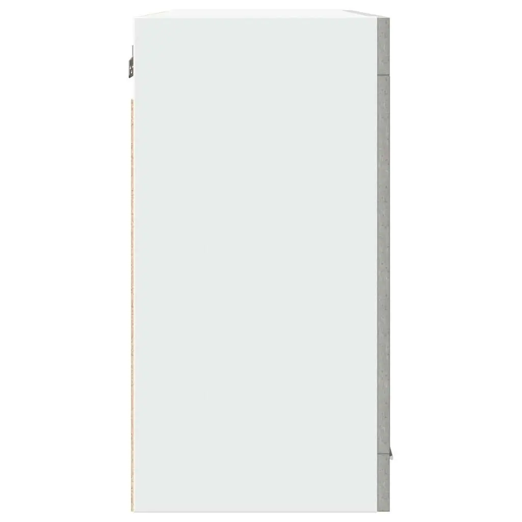 Hanging Glass Cabinet Wall-Mounted Engineered Wood 80 x 31 x 60 cm Grey