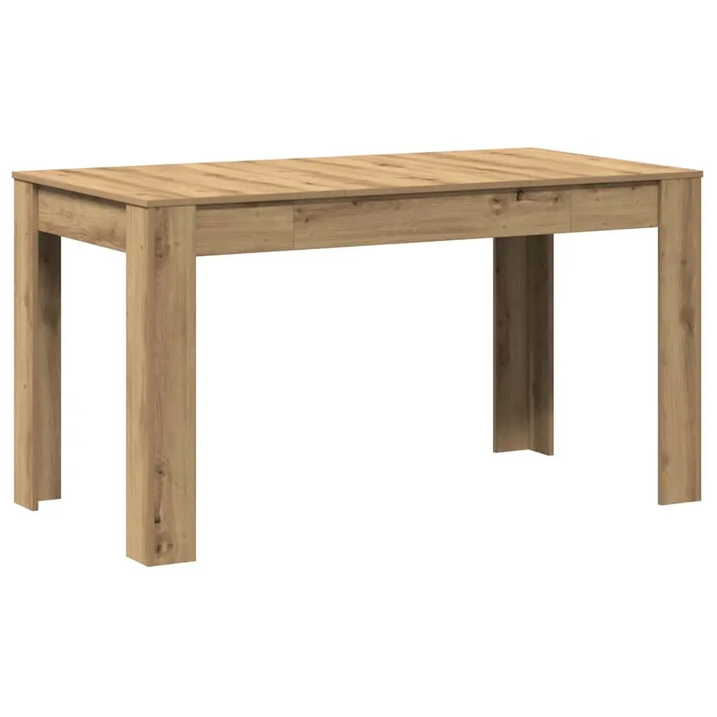 Dining Table Engineered Wood 140 x 74.5 x 76 cm Brown Sturdy Tabletop Easy Clean