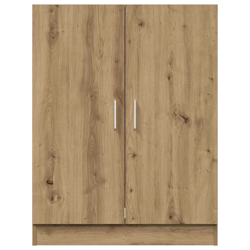 Washing Machine Cabinet Engineered Wood 70.5 x 71.5 x 91.5 cm Artisan Oak 2 Door Bathroom Storage Cupboard