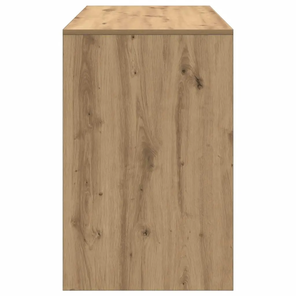 Engineered Wood Office Desk with 2 Drawers Brown Artisan Oak 101x50x76.5cm