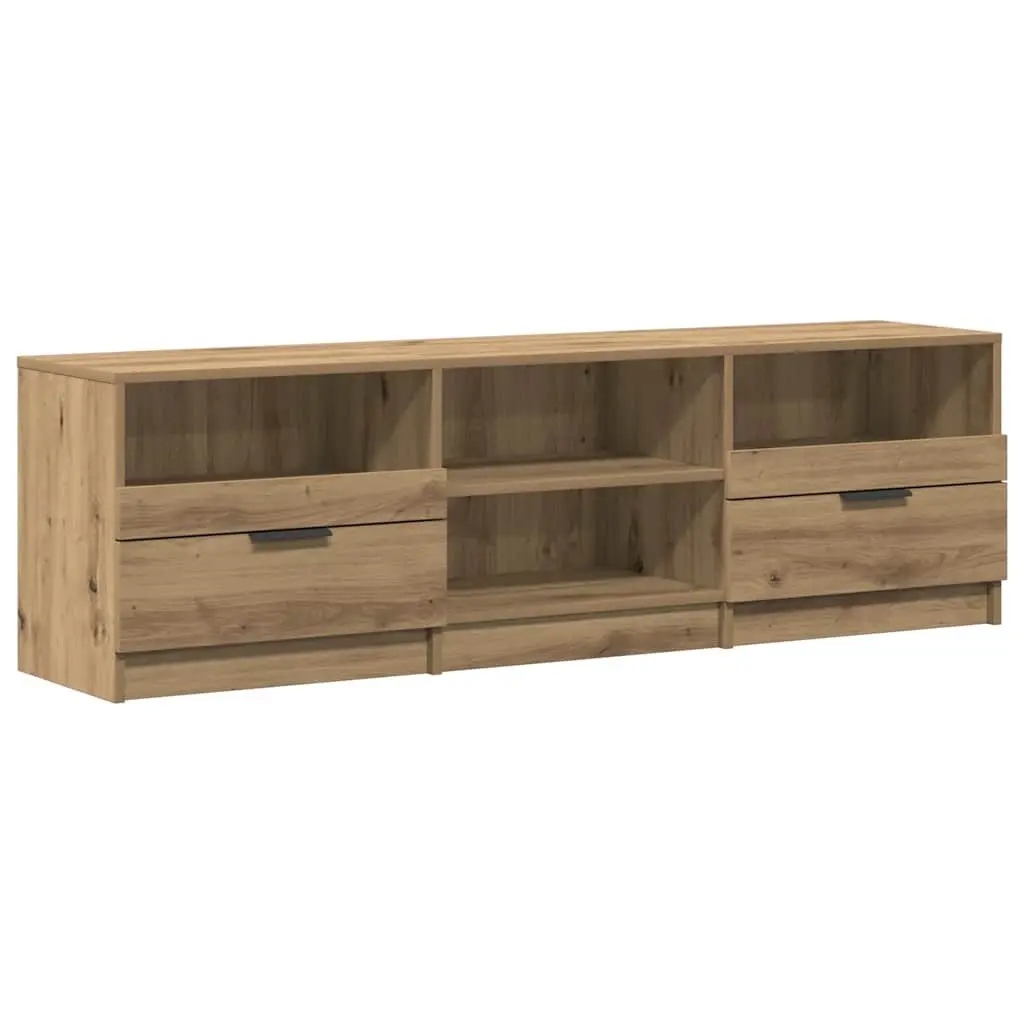 Brown TV Stand Engineered Wood Storage Unit Living Room Bedroom Furniture 150 x 33.5 x 45 cm