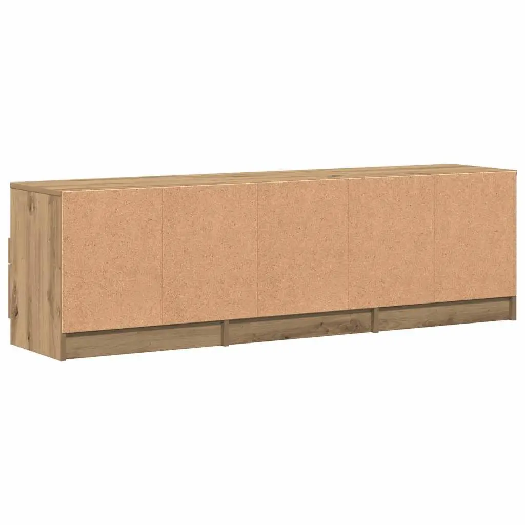 Brown TV Stand Engineered Wood Storage Unit Living Room Bedroom Furniture 150 x 33.5 x 45 cm
