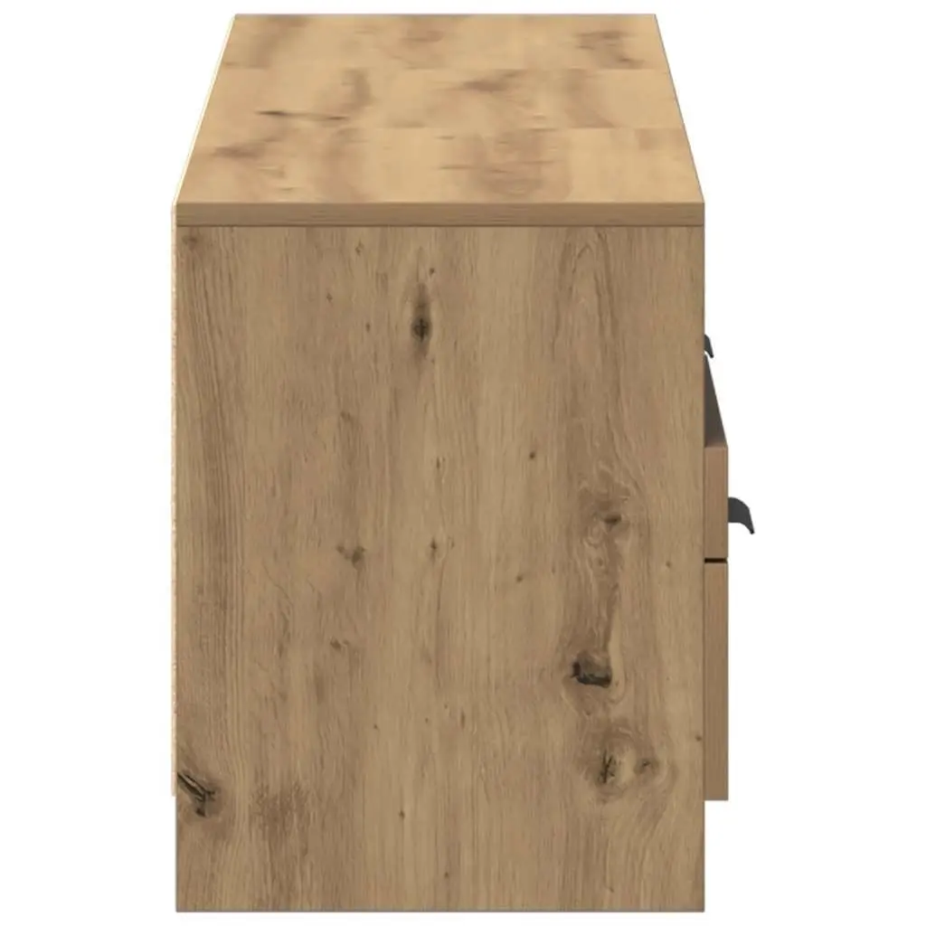 Brown TV Stand Engineered Wood Storage Unit Living Room Bedroom Furniture 150 x 33.5 x 45 cm