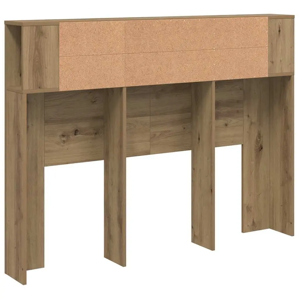 Headboard Cabinet with Storage Compartments Brown Engineered Wood