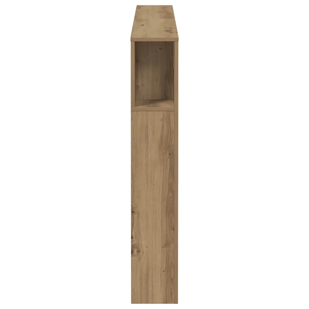 Headboard Cabinet with Storage Compartments Brown Engineered Wood