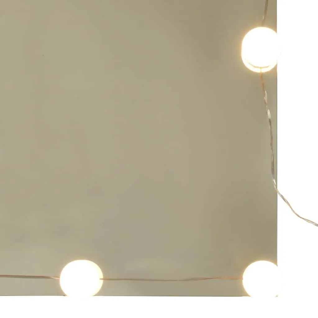 Bathroom Mirror Cabinet LED Engineered Wood Brown Wall Mounted 90 x 31.5 x 62 cm