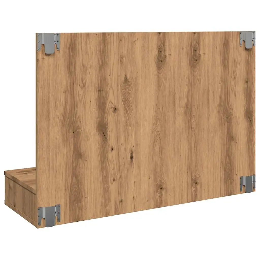 Bathroom Mirror Cabinet LED Engineered Wood Brown Wall Mounted 90 x 31.5 x 62 cm