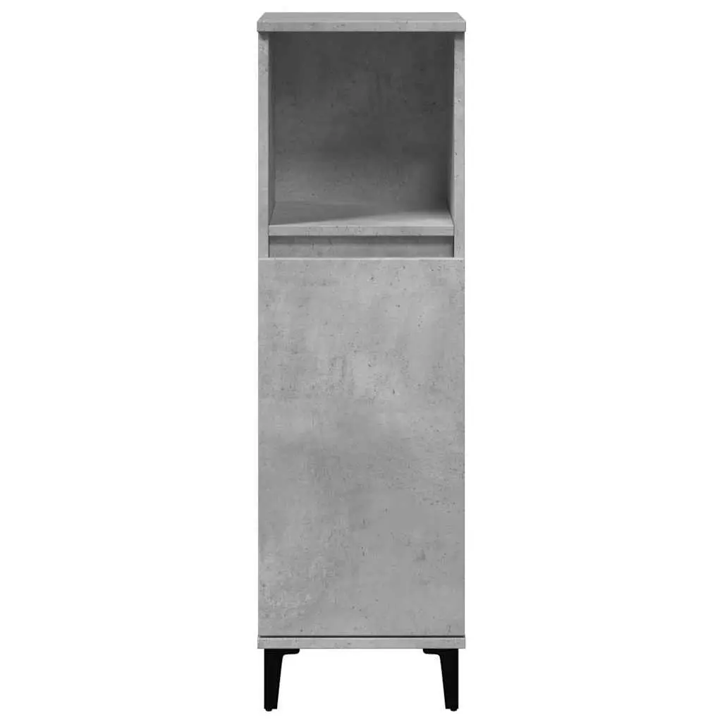 Bathroom Vanity Cabinet Engineered Wood 30x30x100 cm Grey