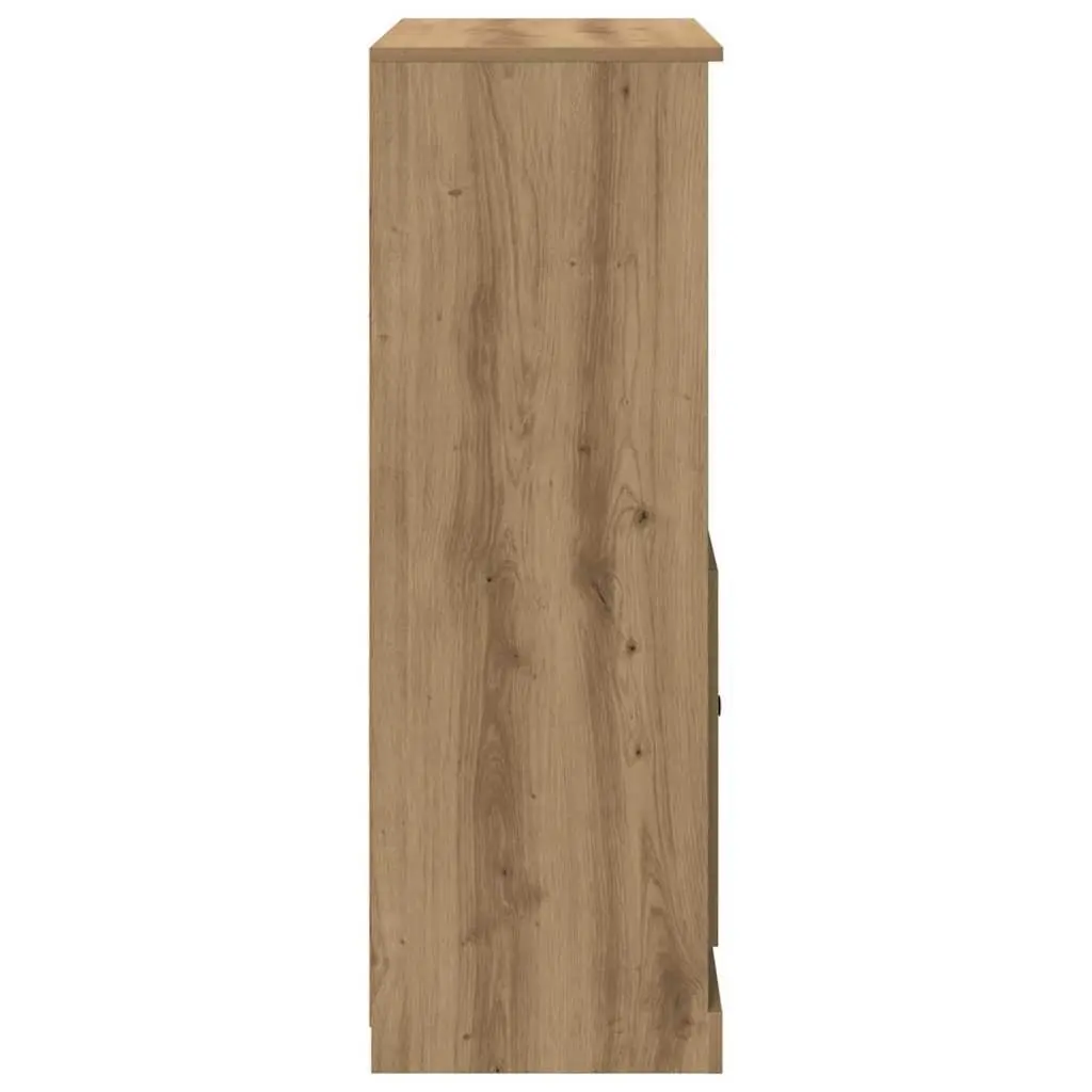 Highboard Storage Cabinet Brown Sideboard Engineered Wood Furniture Buffet