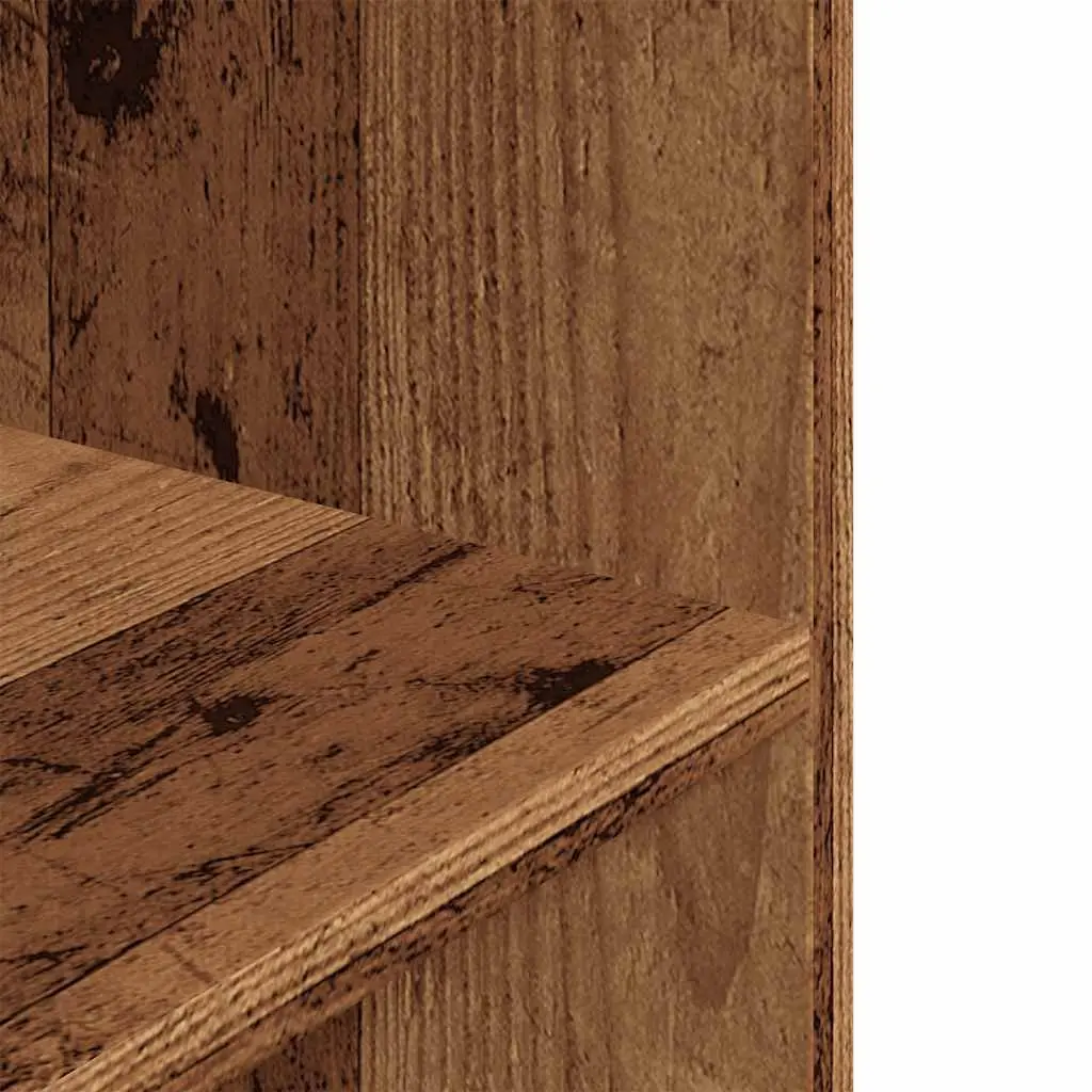 Aquarium Stand Engineered Wood 60x30x60 cm 3 Tier Storage Old Wood Finish