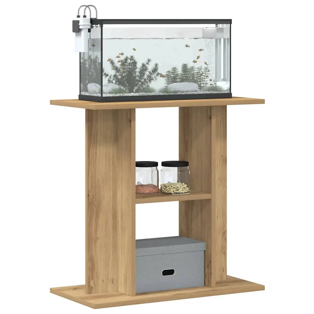 Aquarium Stand 3 Tier Storage Engineered Wood Brown 60x30x60 cm for Fish Tank