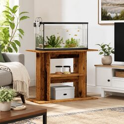 Aquarium Stand 80x35x60cm Fish Tank Cabinet Storage Shelf 3 Tier Engineered Wood