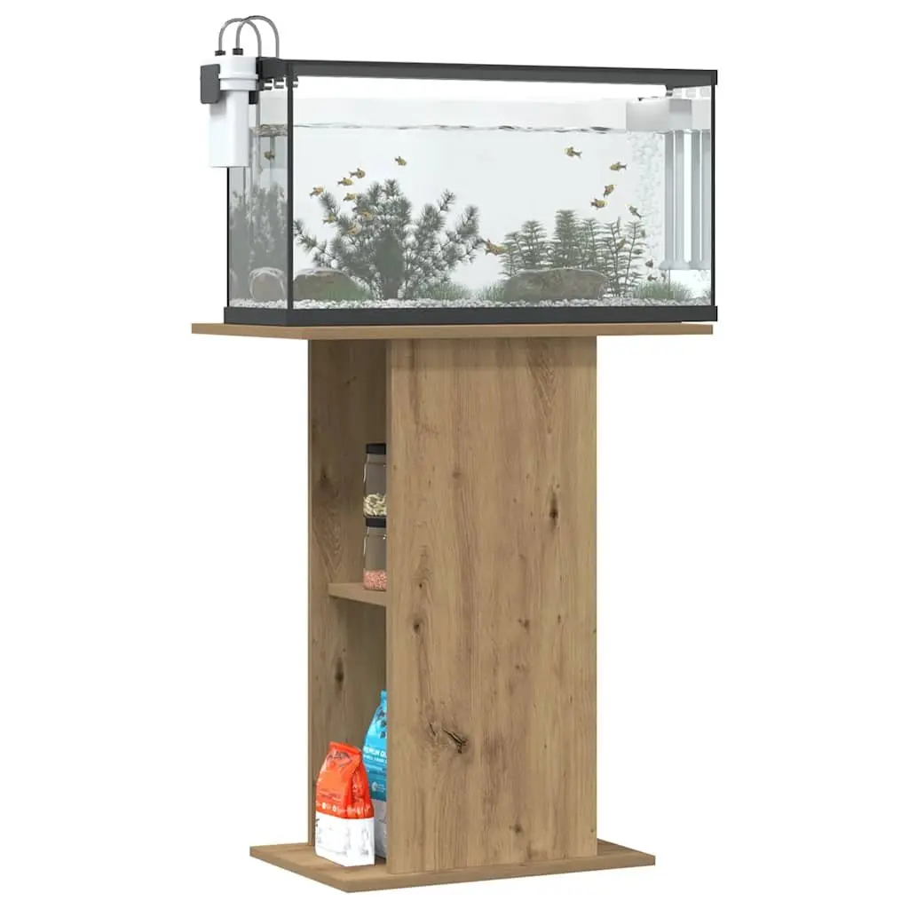 Aquarium Stand Engineered Wood Brown Storage Cabinet Fish Tank Display Furniture