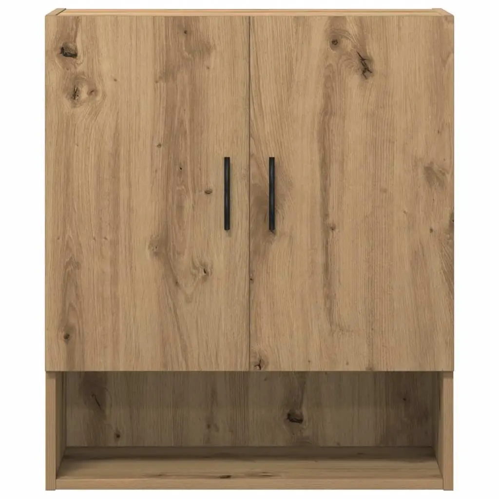 Wall Cabinet Storage Floating Engineered Wood Brown Home Organiser 60x31x70cm