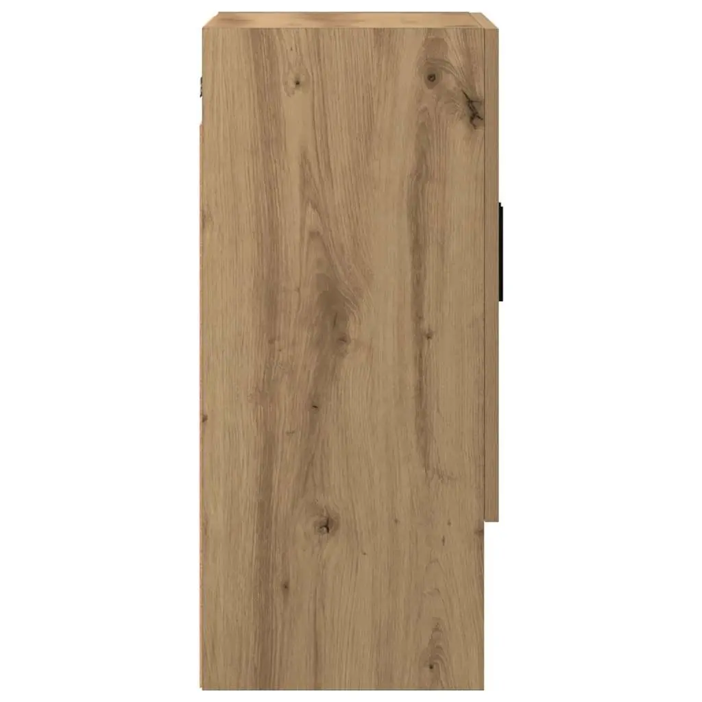 Wall Cabinet Storage Floating Engineered Wood Brown Home Organiser 60x31x70cm